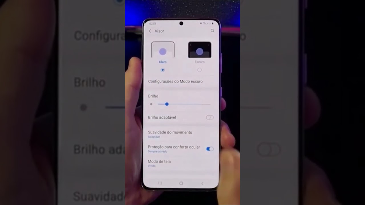 ► Altere a tonalidade da tela do Samsung para mais conforto visual #Shorts