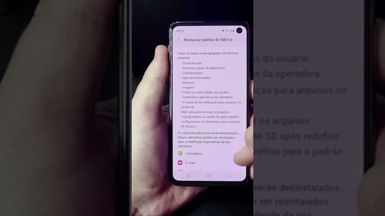 Restaurando o seu Samsung para as configurações de fábrica #Shorts