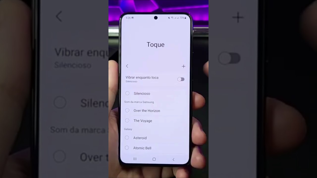 COMO ALTERAR TOQUES DE CHAMADAS E NOTIFICAÇÕES NO GALAXY #Shorts