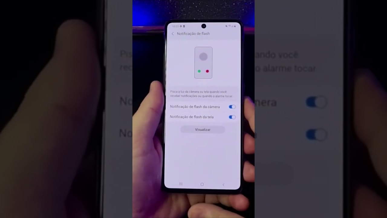 COMO FAZER A LANTERNA PISCAR NAS NOTIFICAÇÕES DO SAMSUNG #Shorts