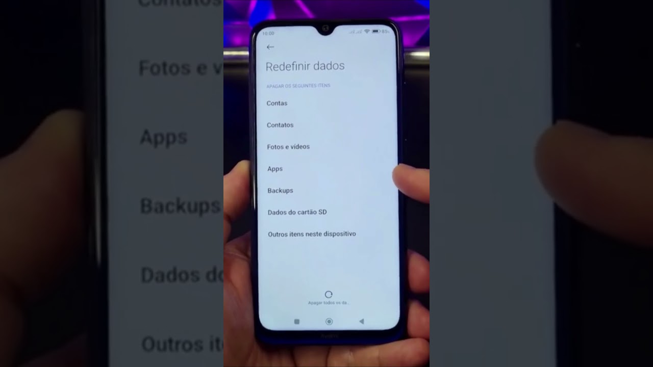SAIBA COMO FORMATAR E APAGAR TUDO NO SEU XIAOMI #Shorts
