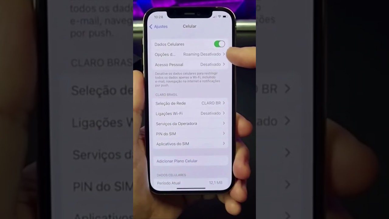COMO MUDAR A REDE DO IPHONE ENTRE 3G, 4G E 5G #Shorts