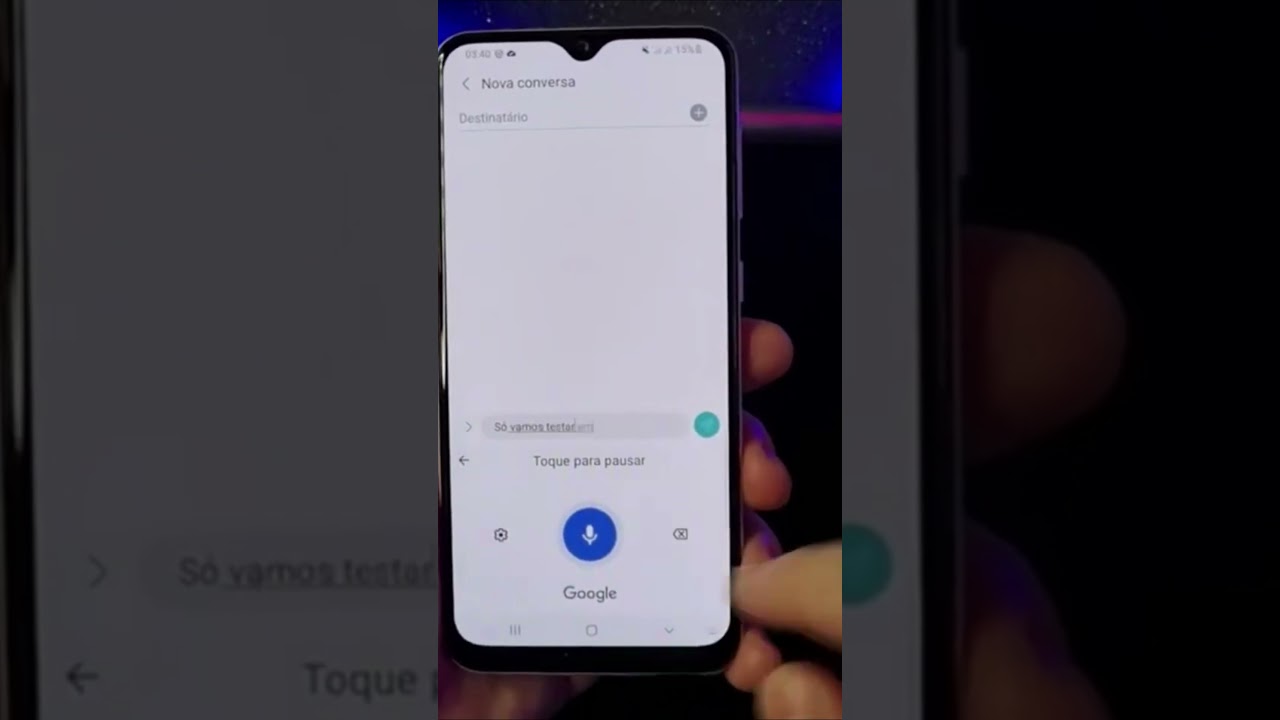 USE A SUA VOZ PARA DIGITAR NO SAMSUNG RAPIDAMENTE #Shorts