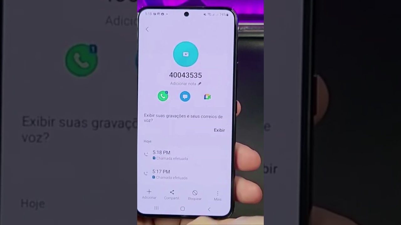 COMO BLOQUEAR CHAMADAS NO GALAXY #Shorts