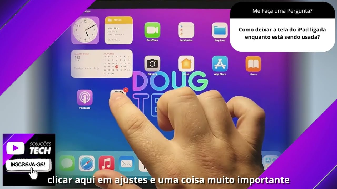 Como deixar a tela do iPad ligada enquanto está sendo usada❓