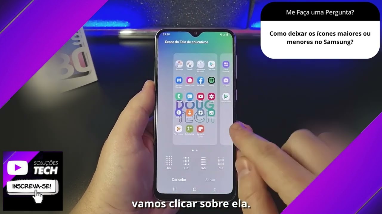Como deixar os ícones maiores ou menores no Samsung❓