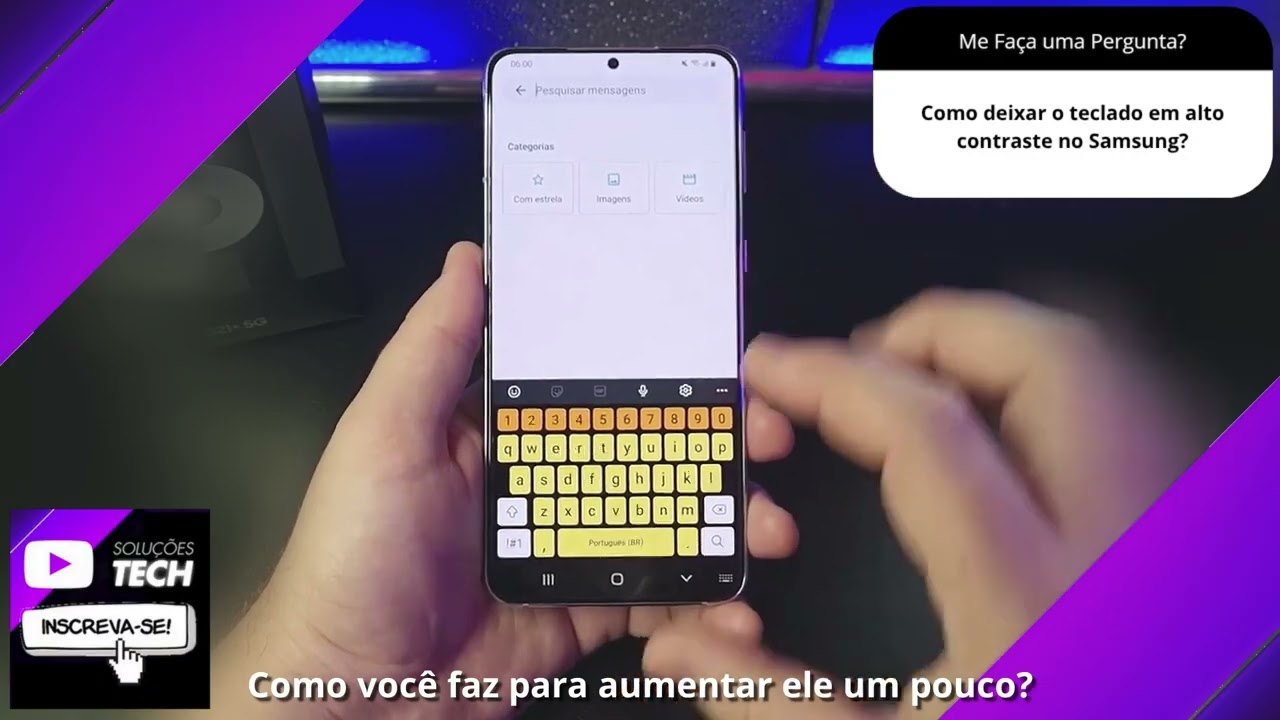 Como deixar o teclado em alto contraste no Samsung❓