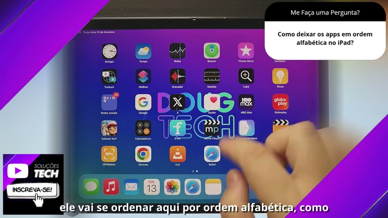 Como deixar os apps em ordem alfabética no iPad❓