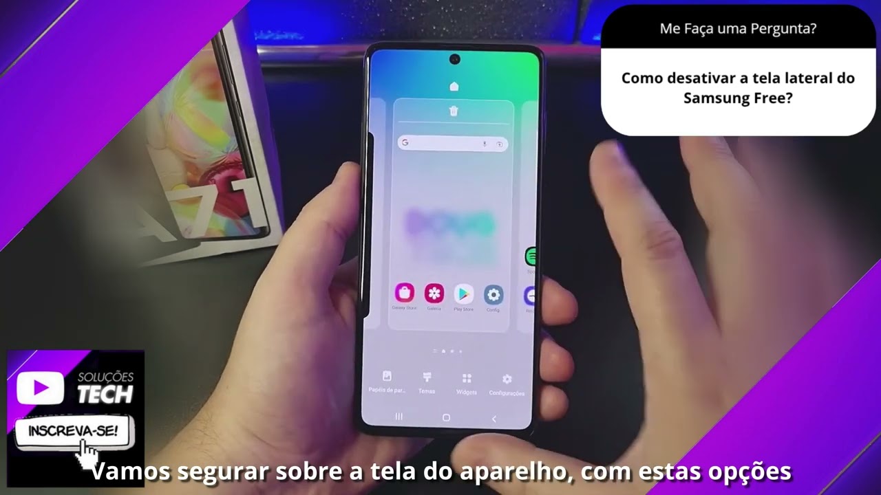 Como desativar a tela lateral do Samsung Free❓