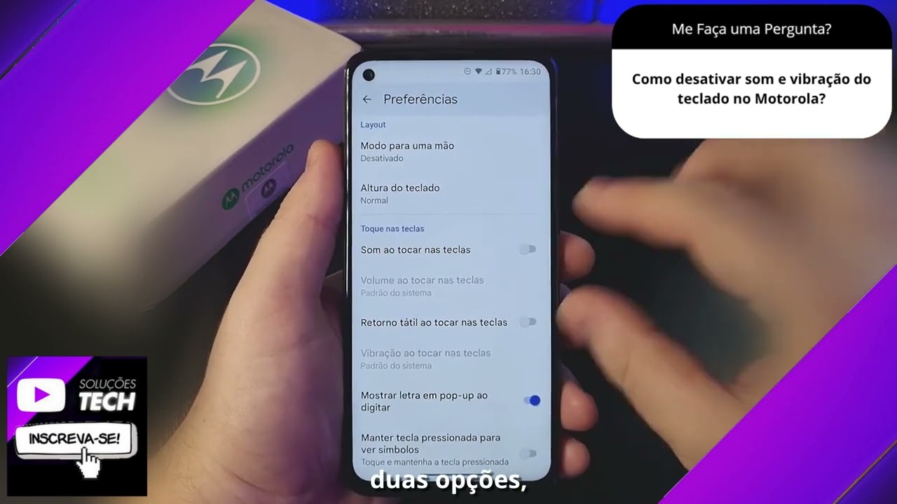 Como desativar som e vibração do teclado no Motorola❓