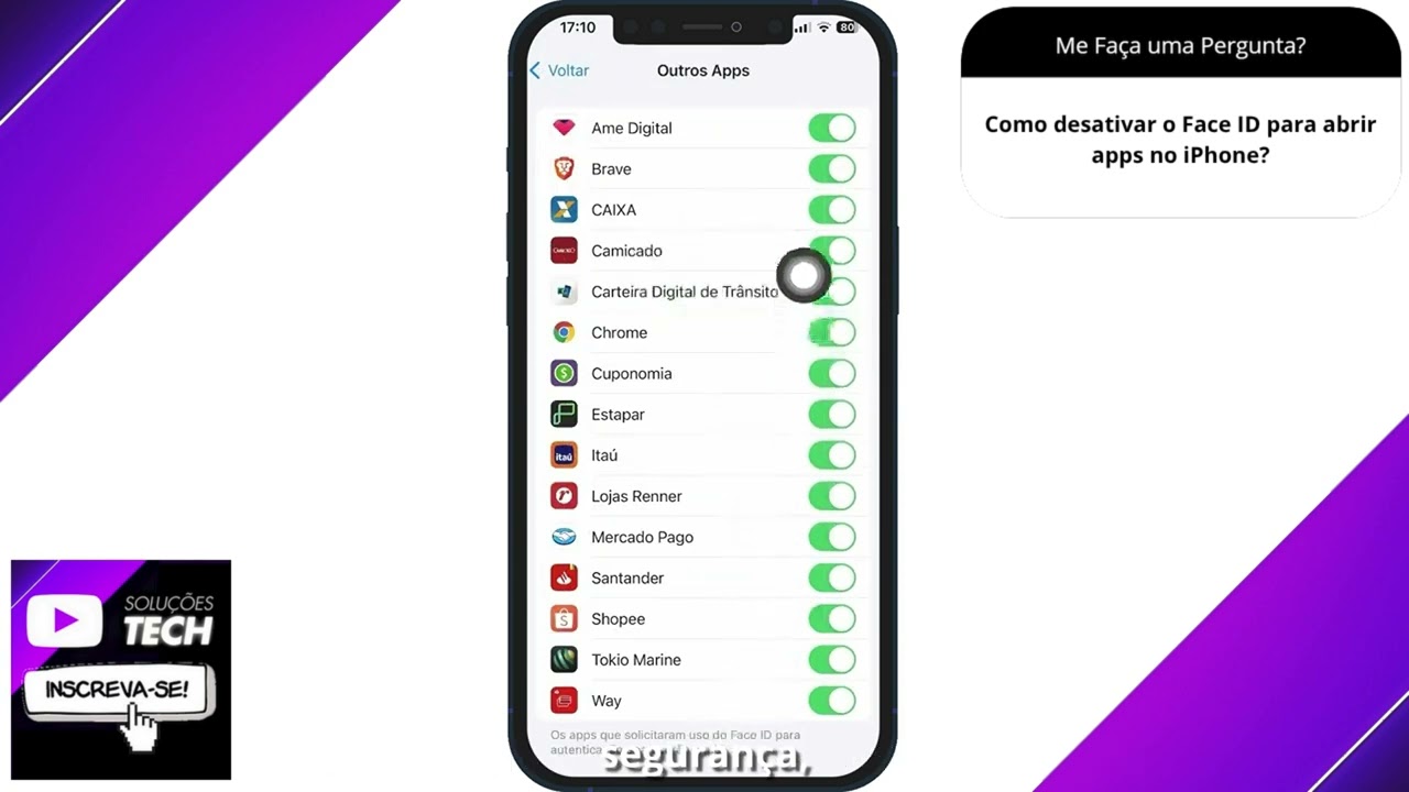 Como desativar o Face ID para abrir apps no iPhone❓
