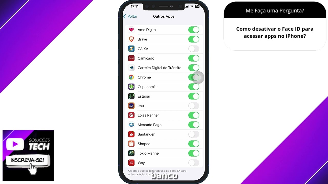 Como desativar o Face ID para acessar apps no iPhone❓