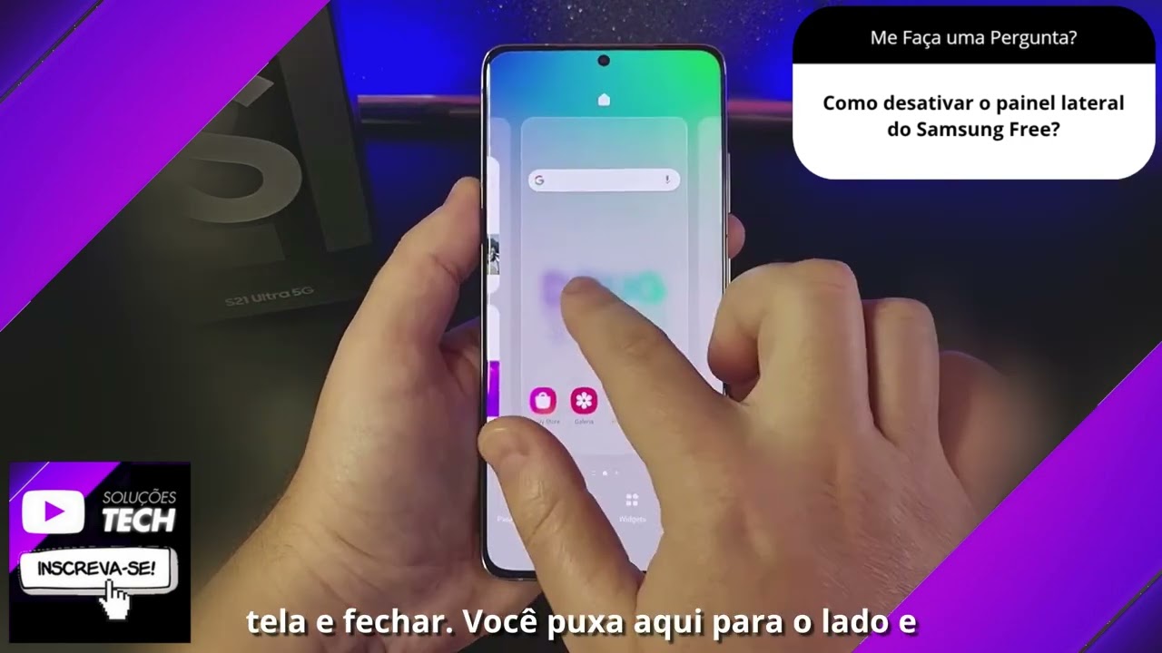 Como desativar o painel lateral do Samsung Free❓