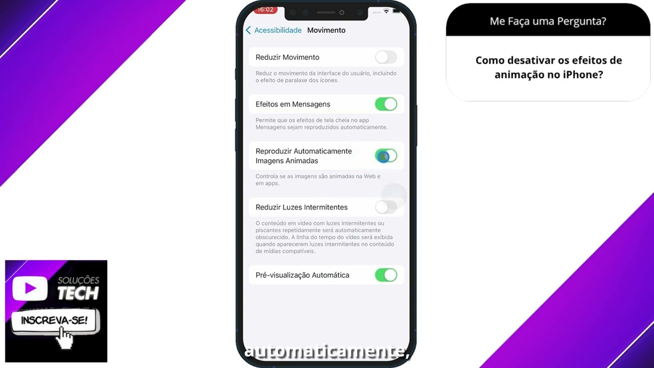 Como desativar os efeitos de animação no iPhone❓