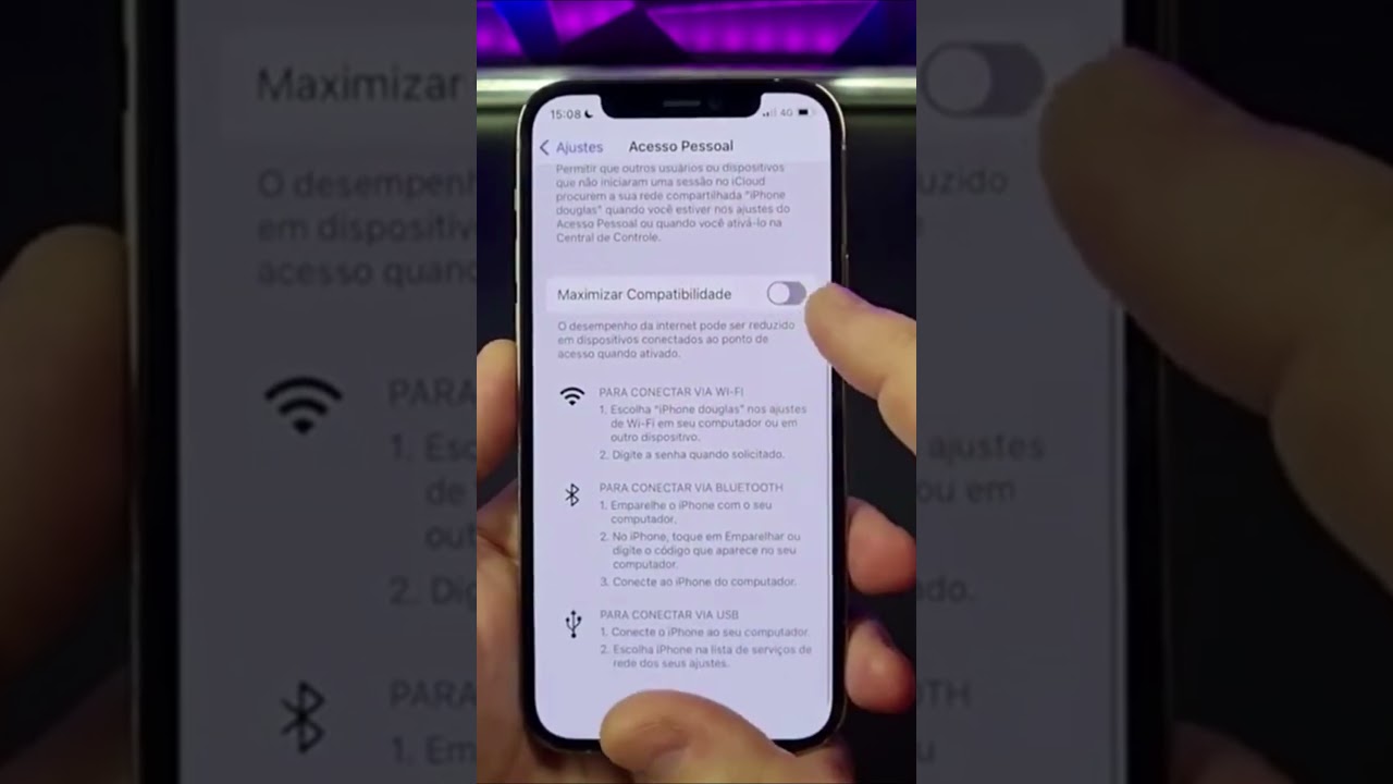 COMO COMPARTILHAR A INTERNET DO IPHONE COM FACILIDADE #Shorts