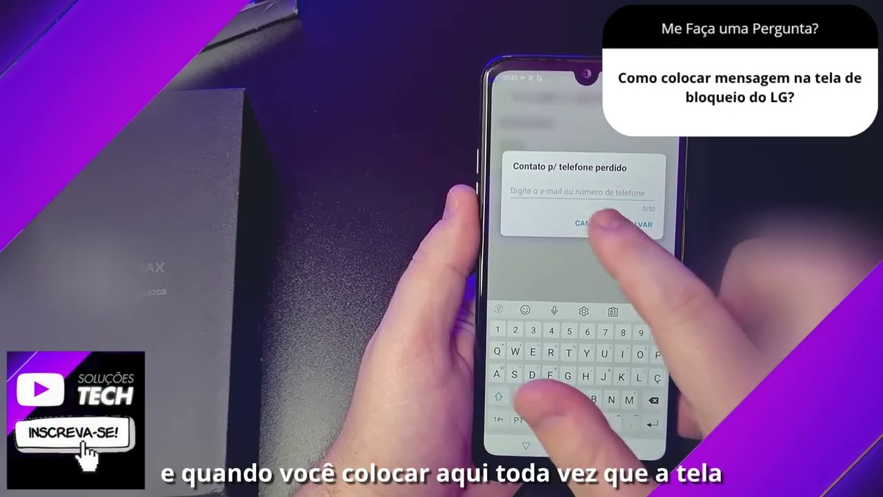Como colocar mensagem na tela de bloqueio do LG❓