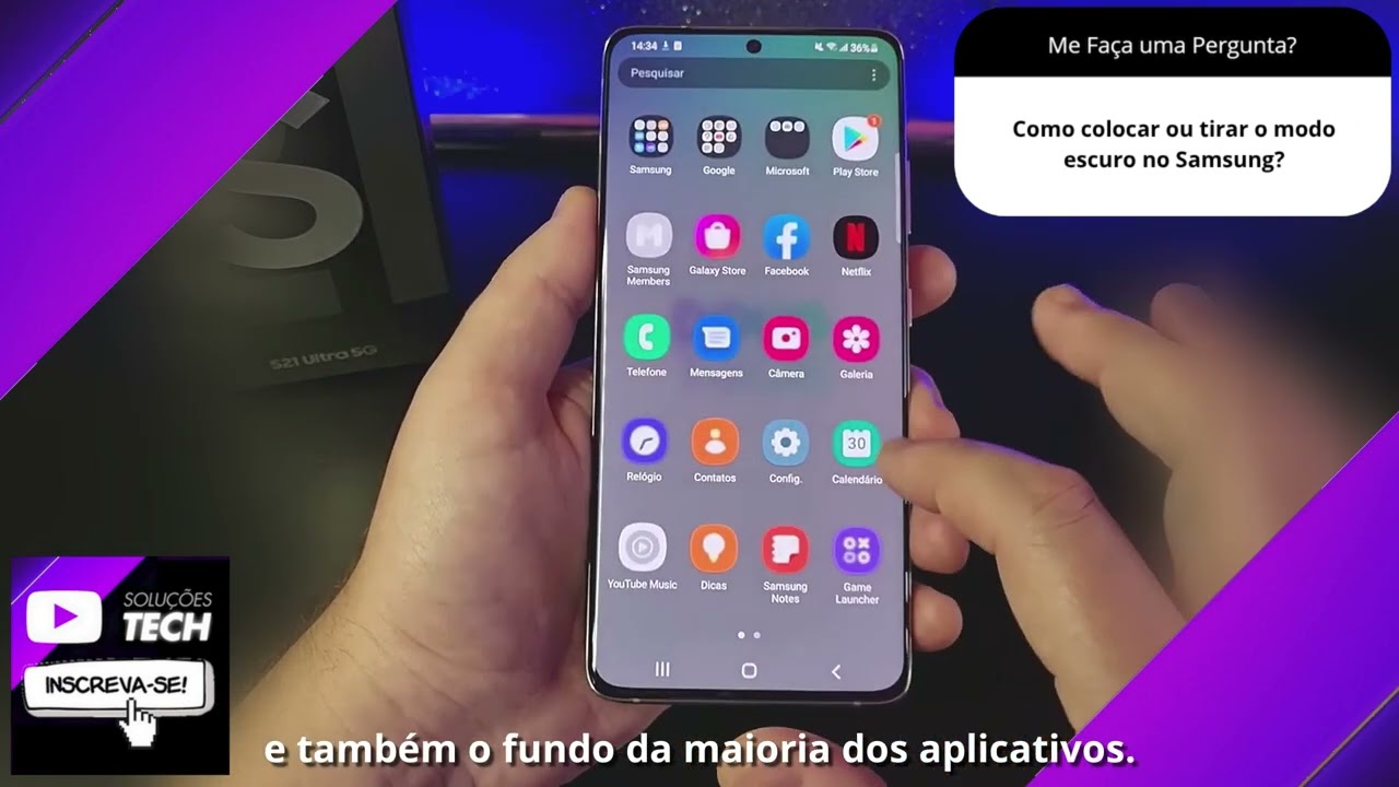 Como colocar ou tirar o modo escuro no Samsung❓