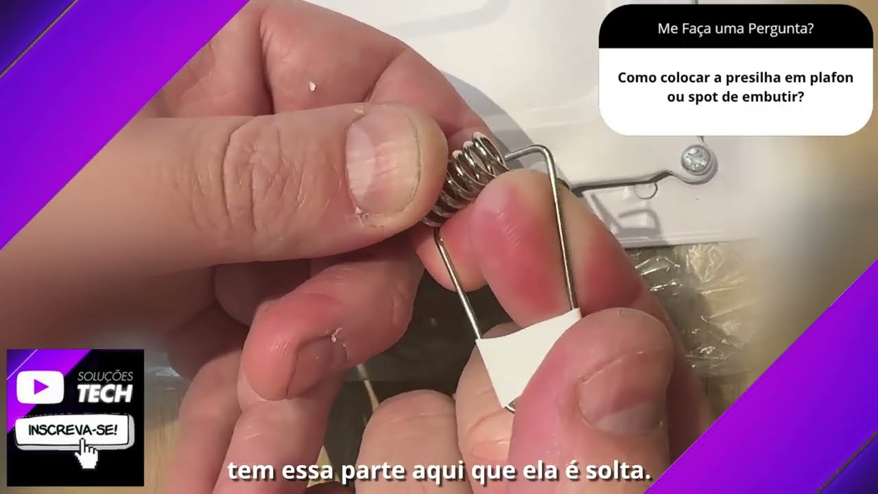 Como colocar a presilha em plafon ou spot de embutir❓