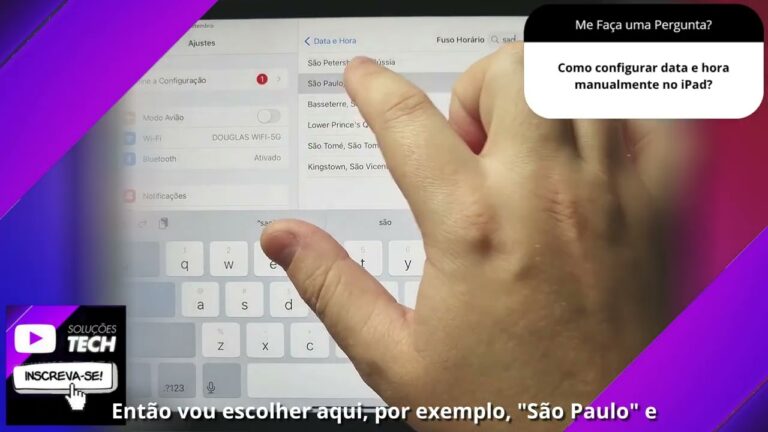 Como configurar data e hora manualmente no iPad❓