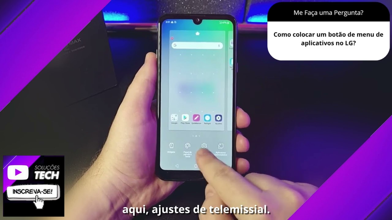 Como colocar um botão de menu de aplicativos no LG❓