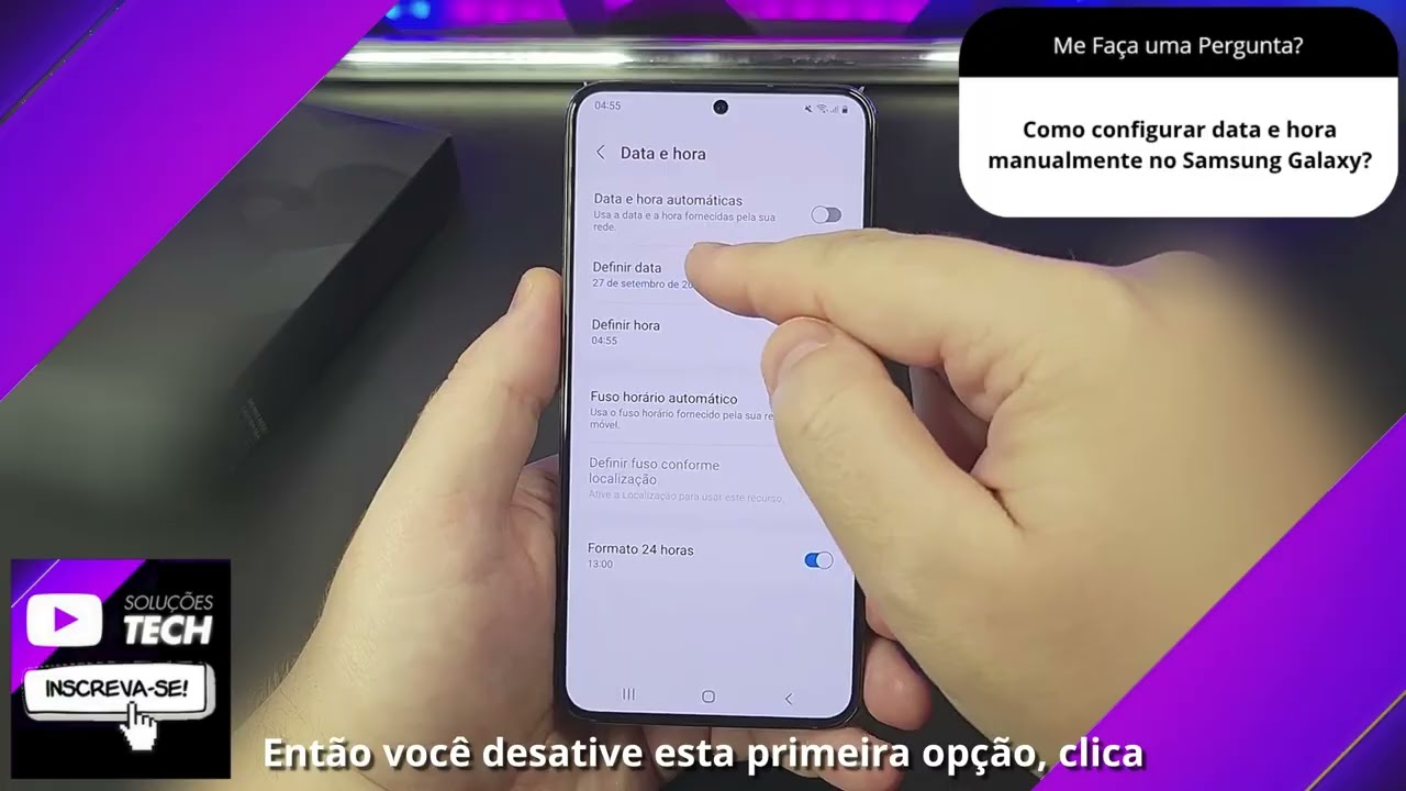 Como configurar data e hora manualmente no Samsung Galaxy❓