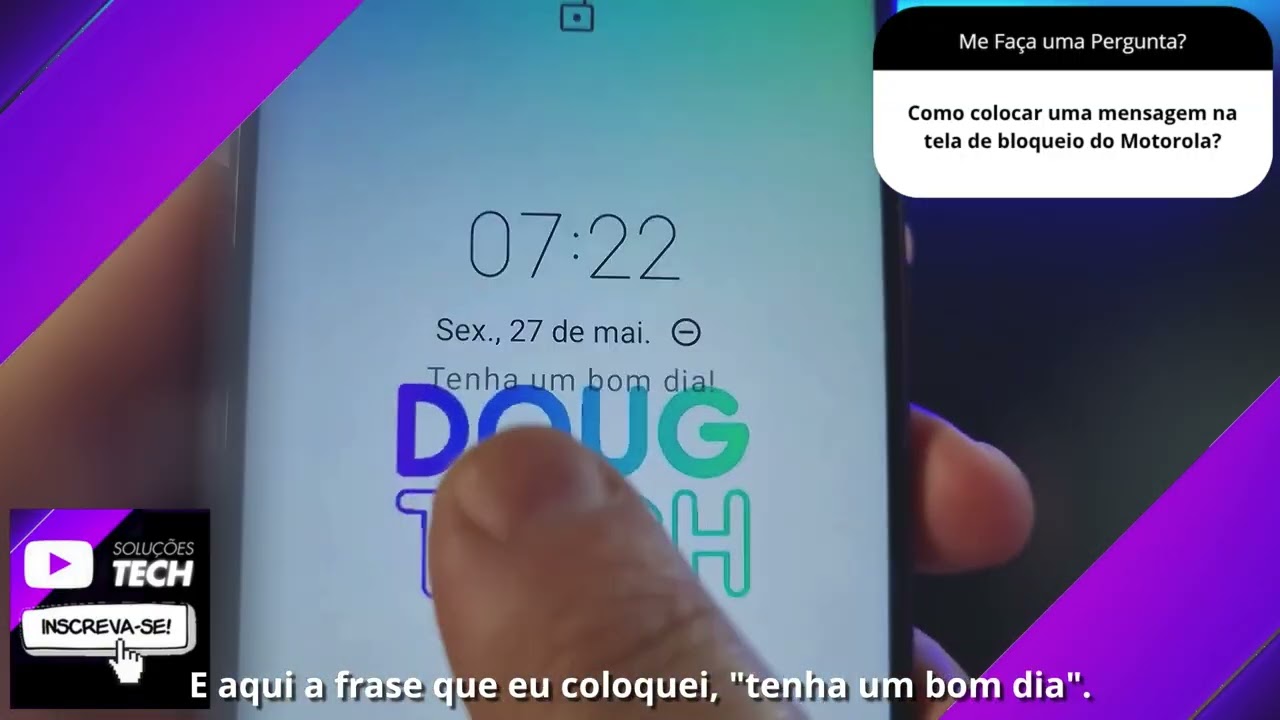 Como colocar uma mensagem na tela de bloqueio do Motorola❓