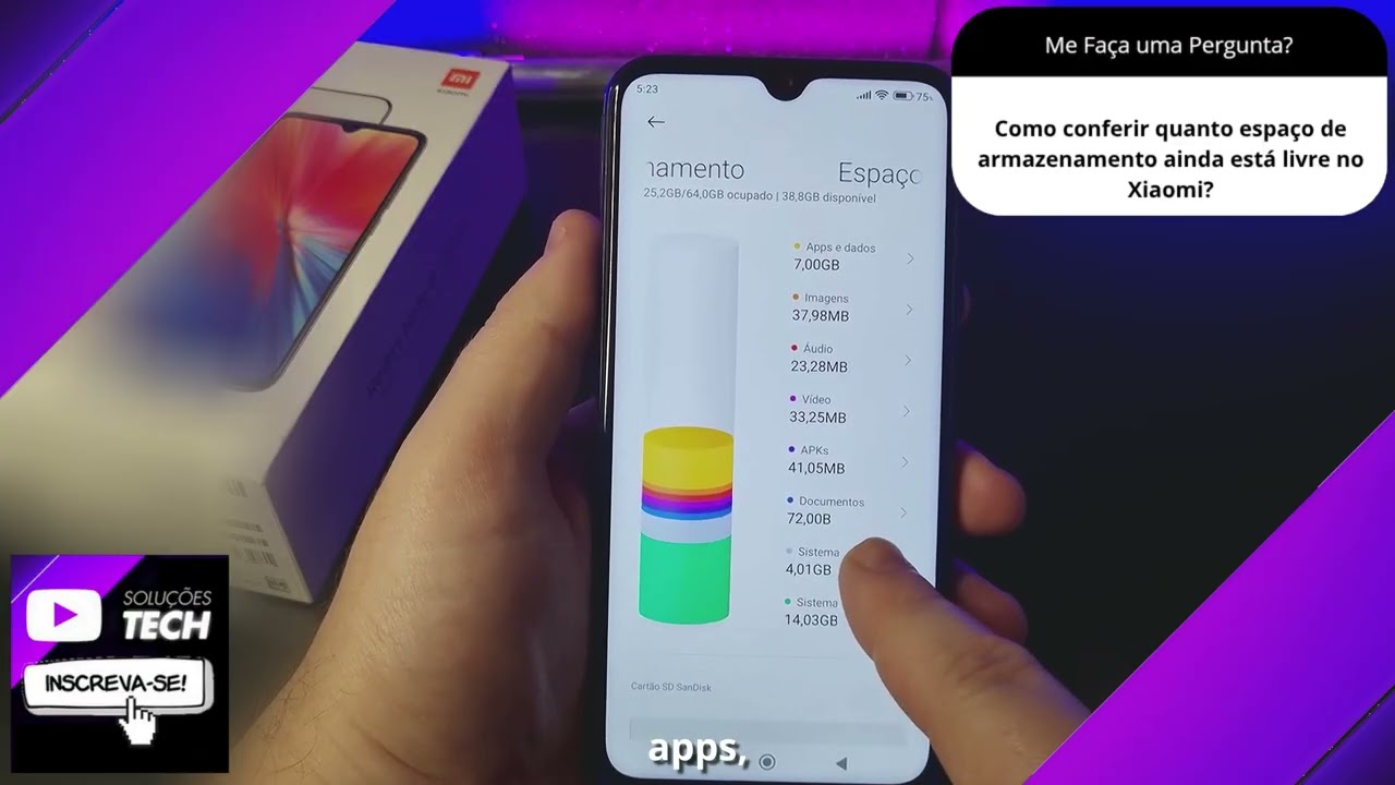 Como conferir quanto espaço de armazenamento ainda está livre no Xiaomi❓