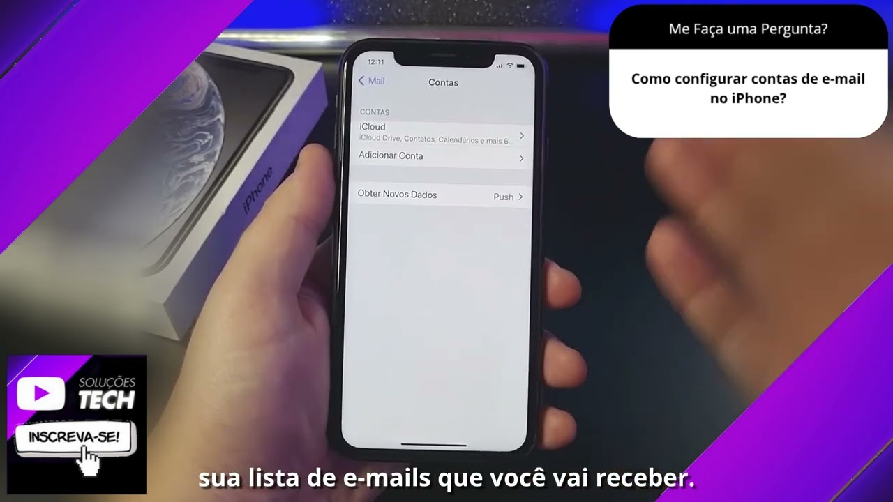 Como configurar contas de e mail no iPhone❓