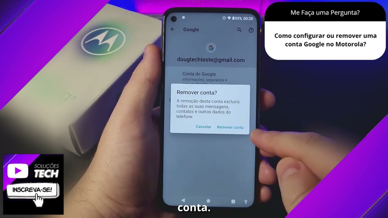 Como configurar ou remover uma conta Google no Motorola❓