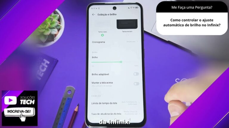 Como controlar o ajuste automático de brilho no Infinix❓