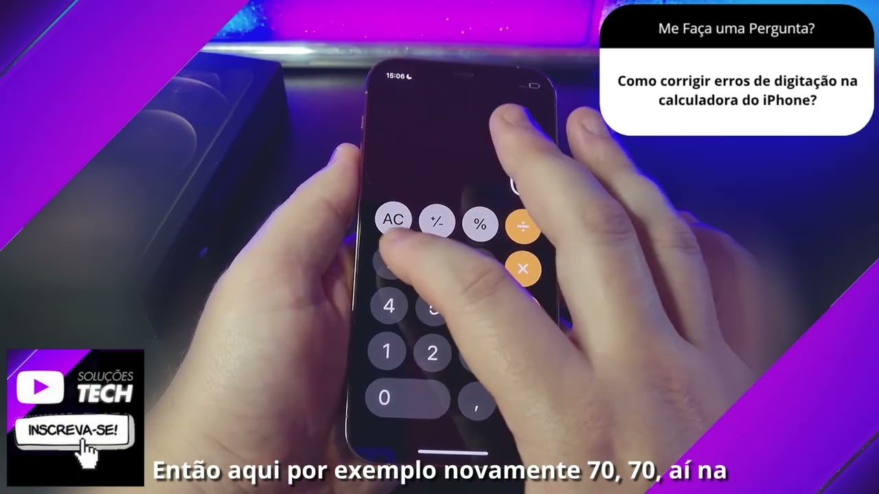 Como corrigir erros de digitação na calculadora do iPhone❓
