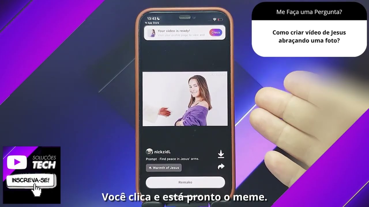 Como criar vídeo de Jesus abraçando uma foto❓