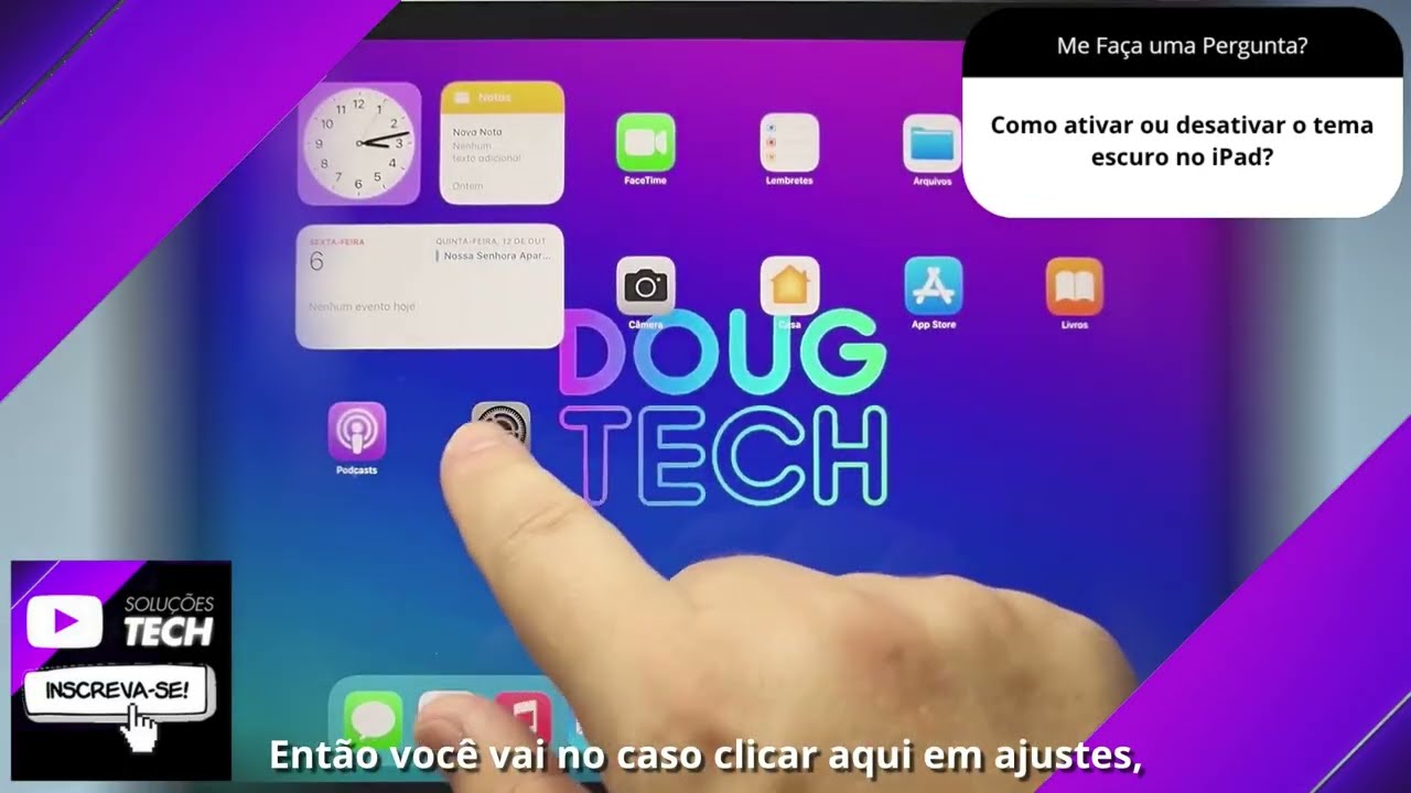 Como ativar ou desativar o tema escuro no iPad❓