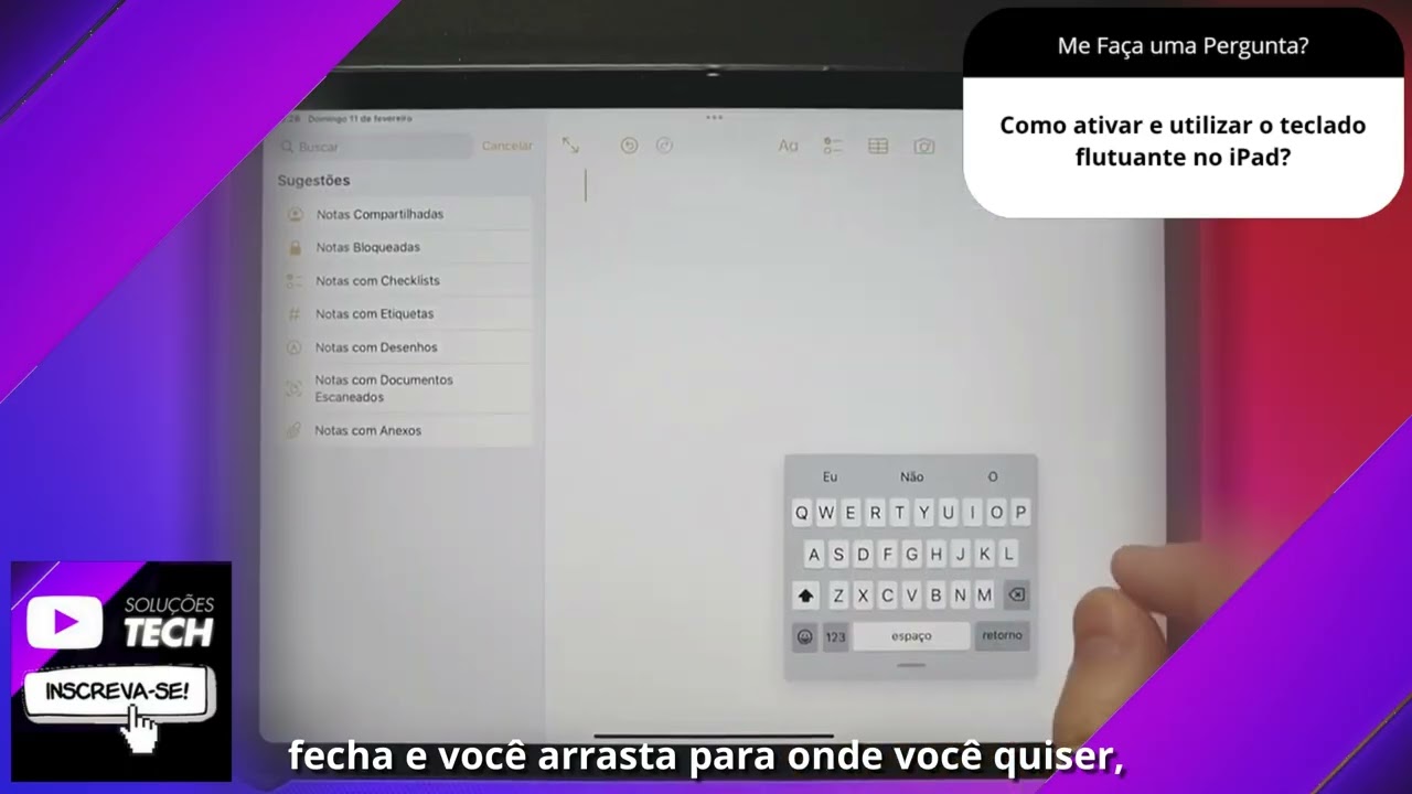 Como ativar e utilizar o teclado flutuante no iPad❓