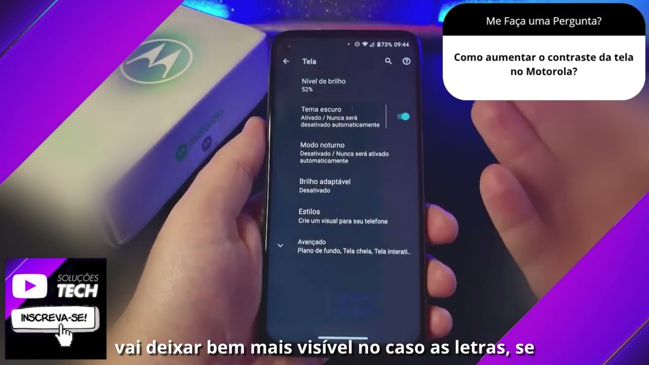 Como aumentar o contraste da tela no Motorola❓