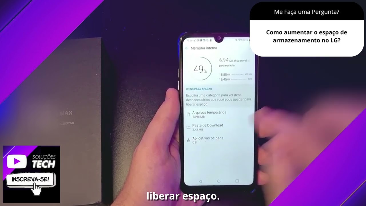 Como aumentar o espaço de armazenamento no LG❓