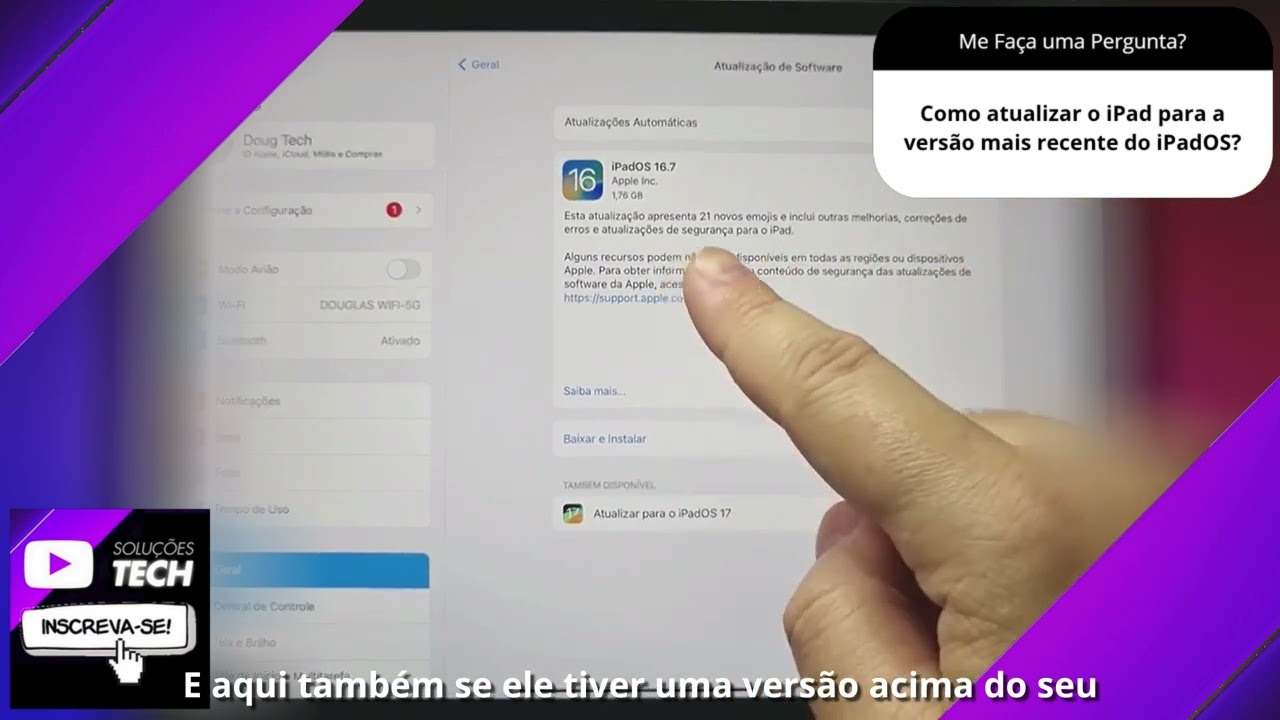 Como atualizar o iPad para a versão mais recente do iPadOS❓