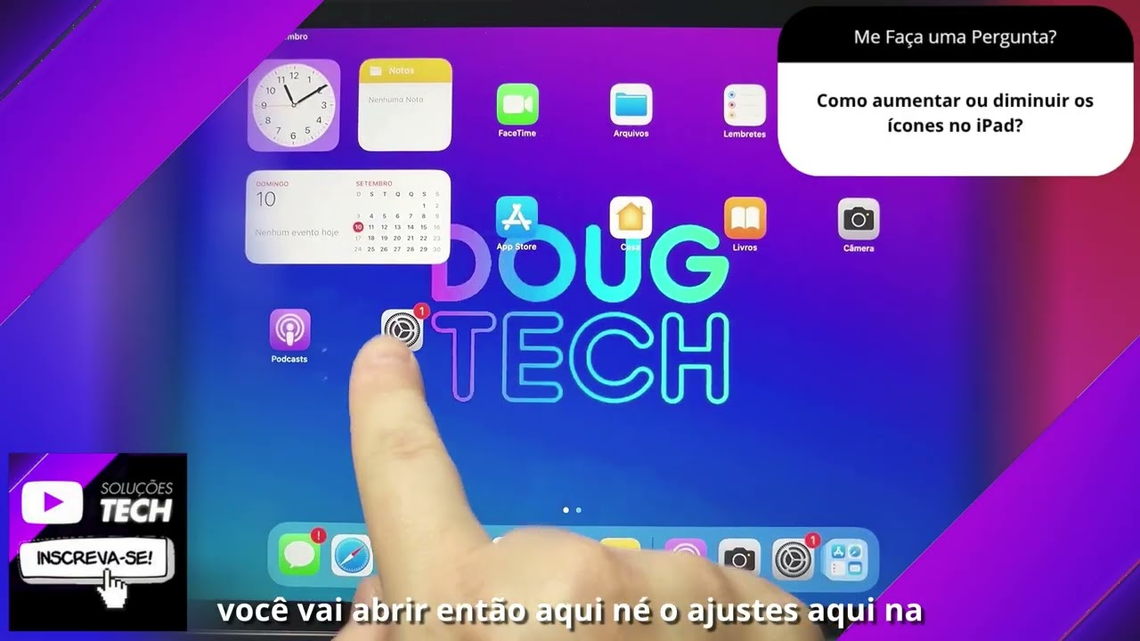 Como aumentar ou diminuir os ícones no iPad❓