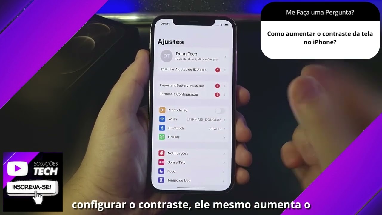 Como aumentar o contraste da tela no iPhone❓