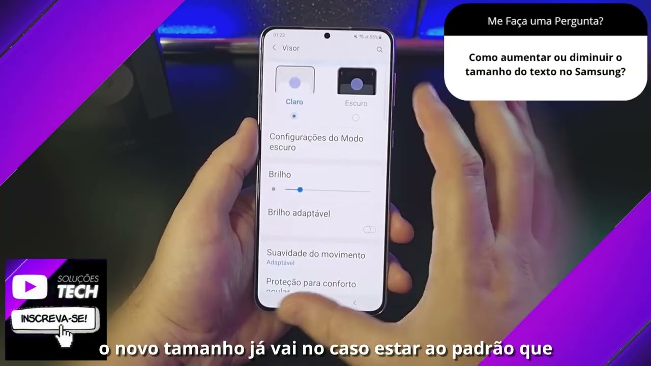 Como aumentar ou diminuir o tamanho do texto no Samsung❓
