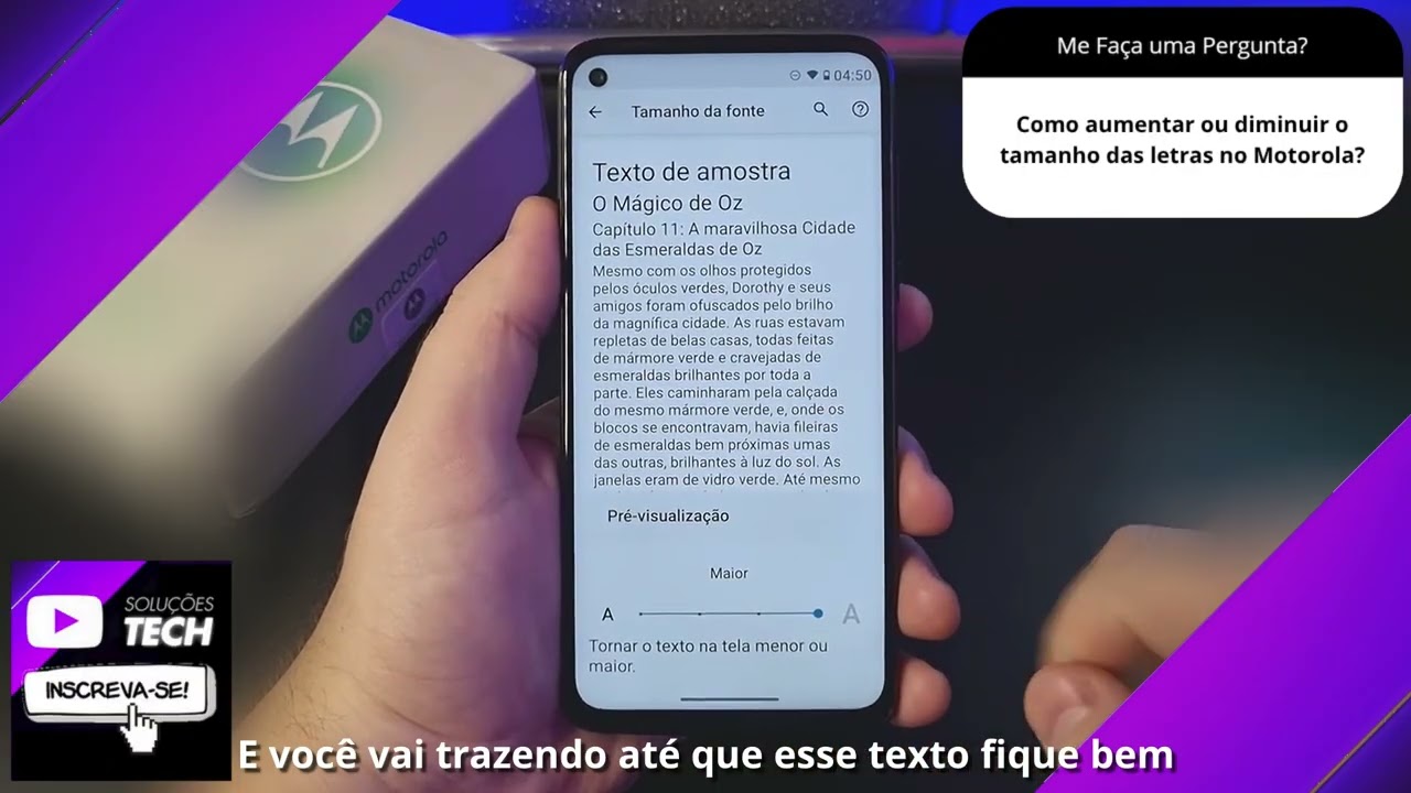 Como aumentar ou diminuir o tamanho das letras no Motorola❓