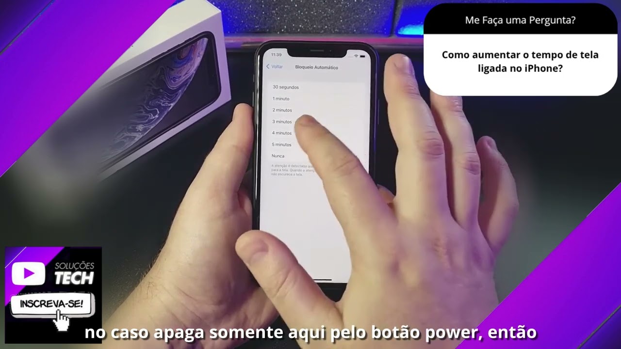 Como aumentar o tempo de tela ligada no iPhone❓