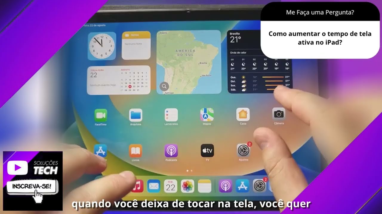 Como aumentar o tempo de tela ativa no iPad❓