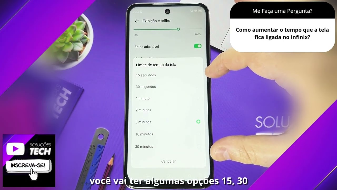 Como aumentar o tempo que a tela fica ligada no Infinix❓