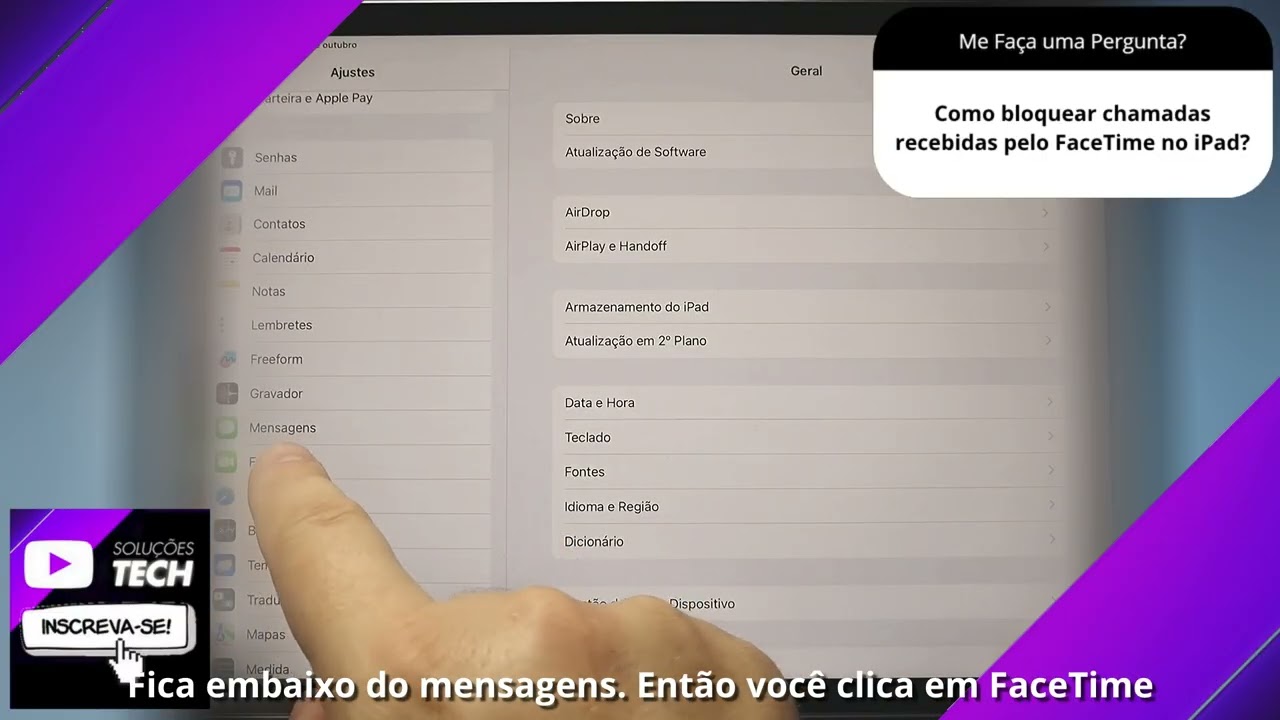 Como bloquear chamadas recebidas pelo FaceTime no iPad❓