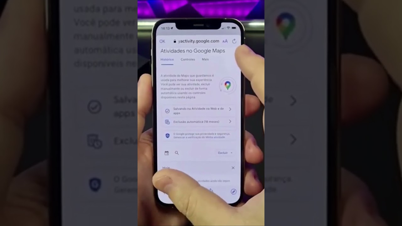 ► Apagar Locais Visitados do Google Maps no iPhone Passo a Passo #Shorts
