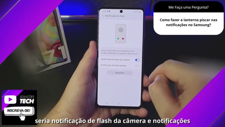 Como fazer a lanterna piscar nas notificações no Samsung❓