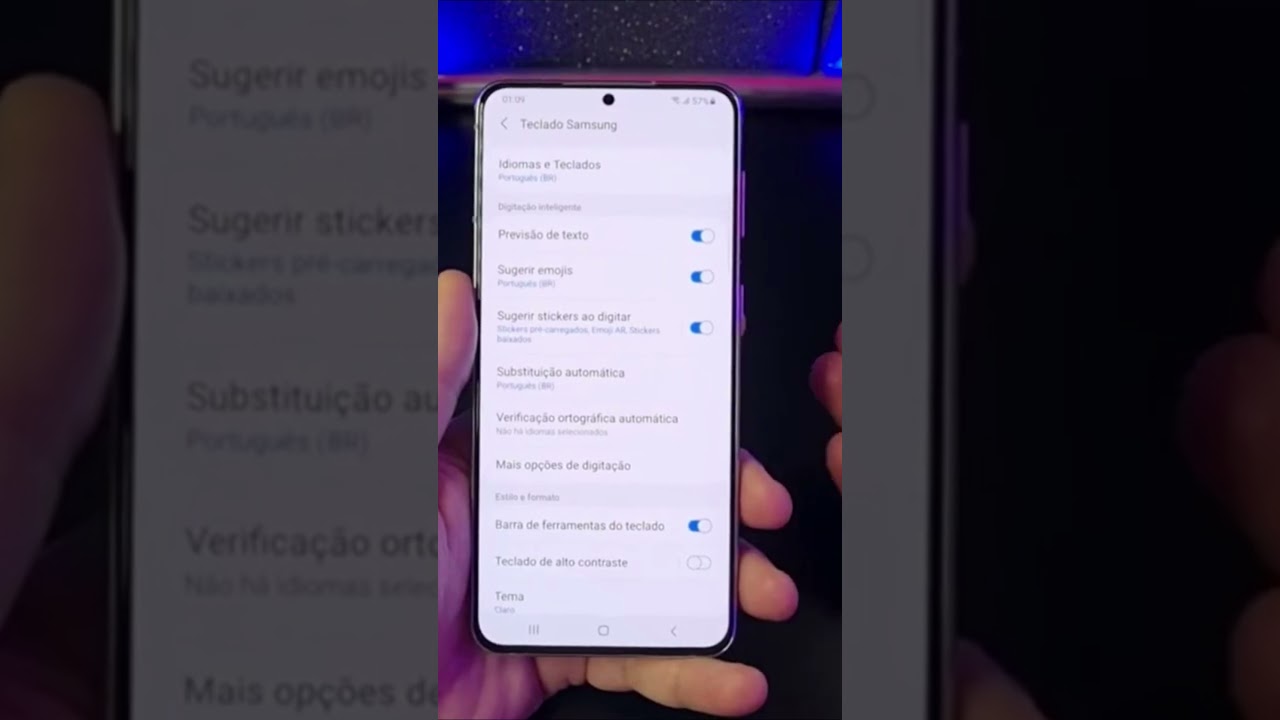 ATIVE OU DESATIVE O CORRETOR ORTOGRÁFICO NO SAMSUNG #Shorts