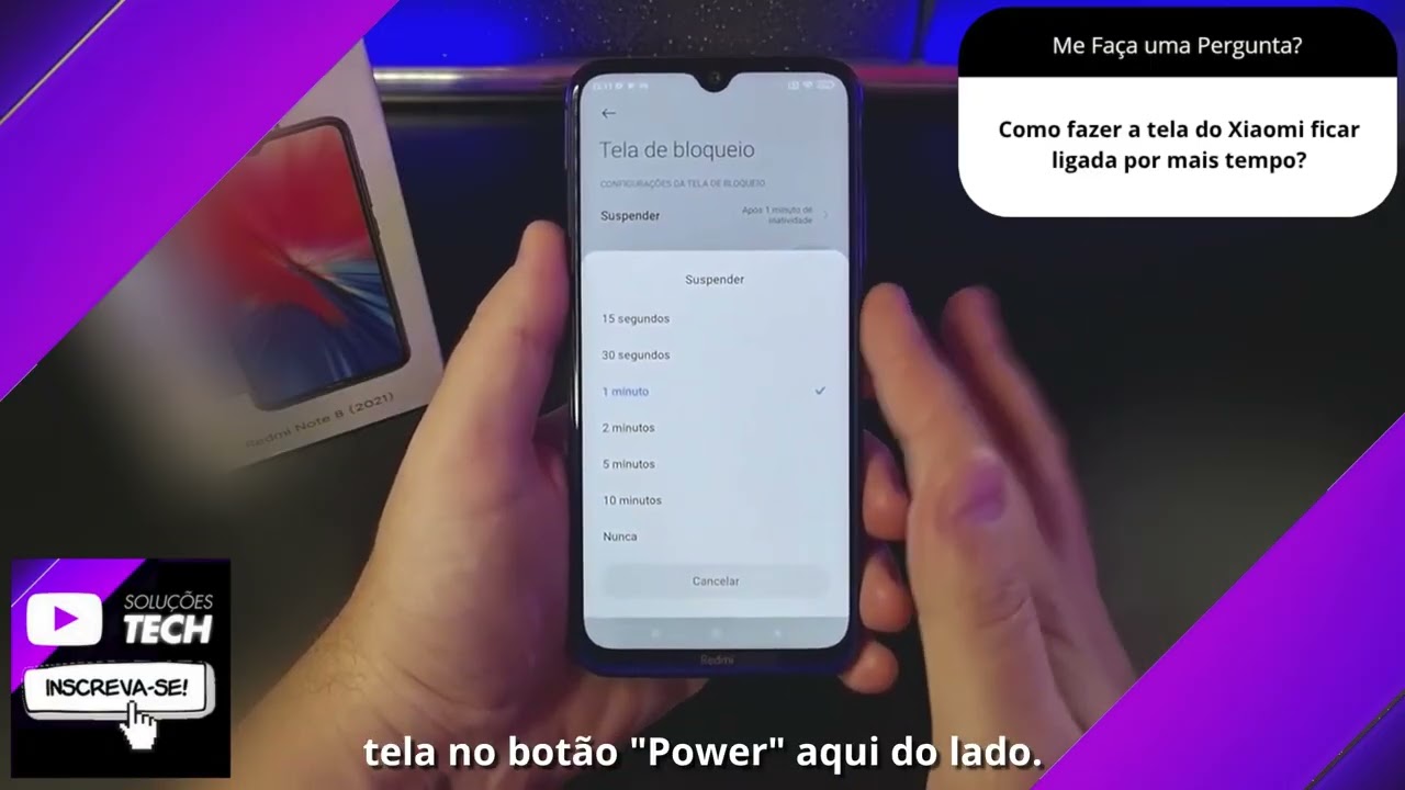 Como fazer a tela do Xiaomi ficar ligada por mais tempo❓