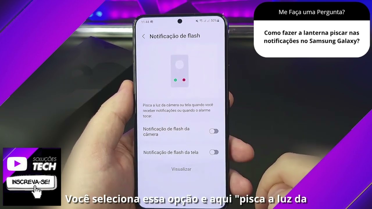 Como fazer a lanterna piscar nas notificações no Samsung Galaxy❓